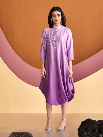 PURPLE OMBRE MANOR DRESS