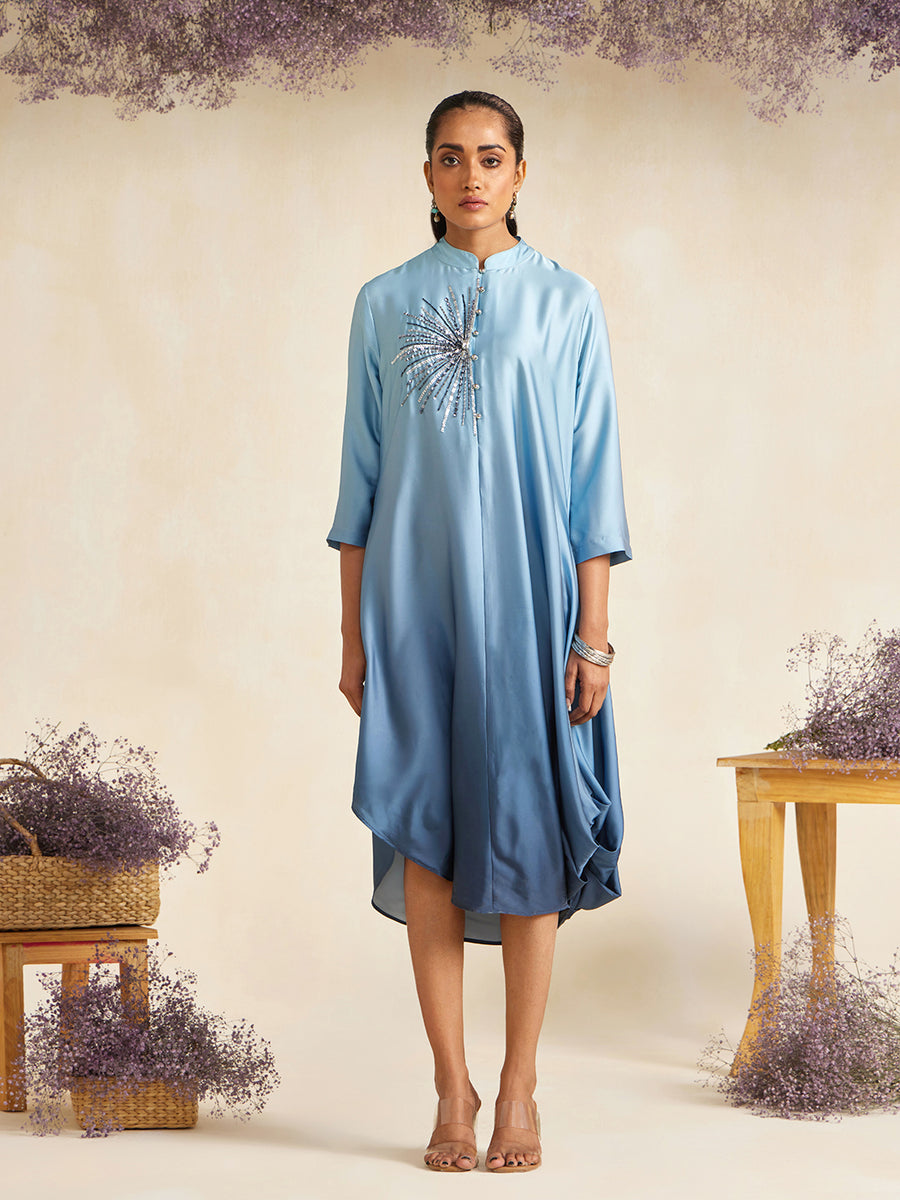 BLUE OMBRE LISA DRESS