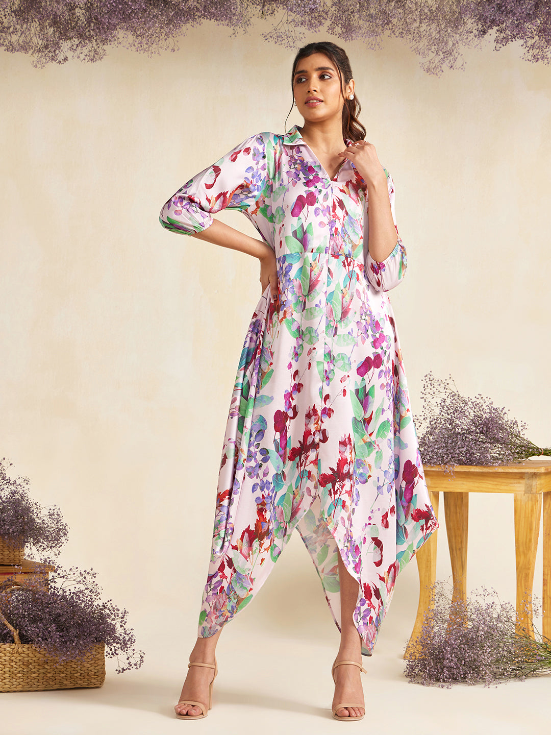 Buy Pink Bonanza Tigni Dress Online Chique - Main Image