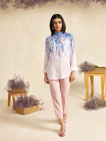 BLUE BLOSSOM CHIN SHIRT