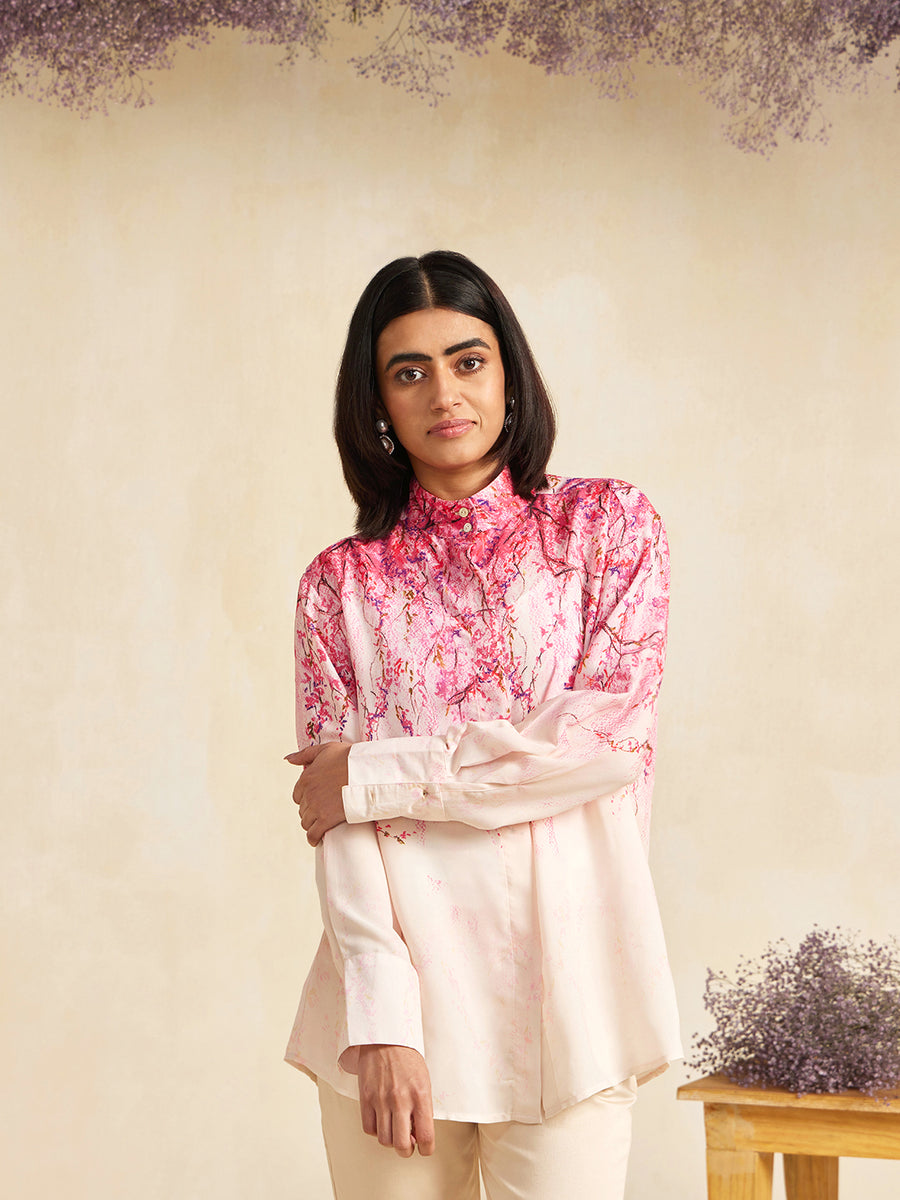 PINK BLOSSOM CHIN SHIRT