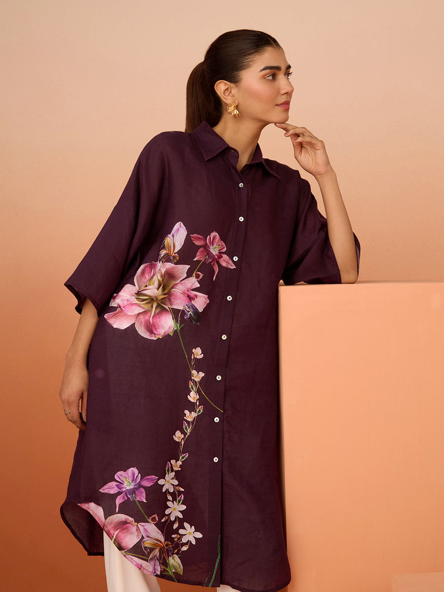 PURPLE VAZA GAREN TUNIC