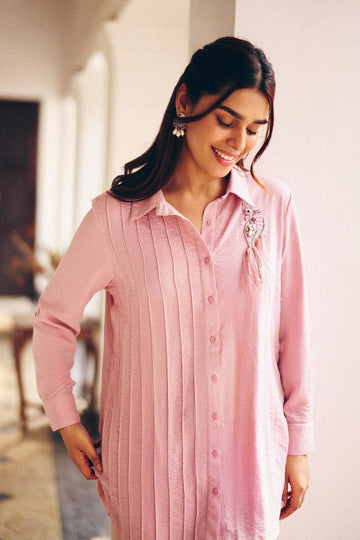 PINK CREST ANCHOR SHIRT