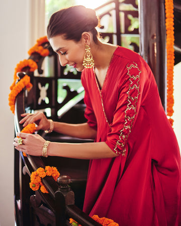 RUST ORANGE MAYA DRESS