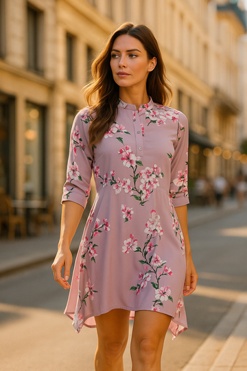 Pink Floral Kaftan