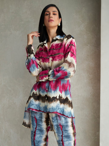 PINK BLUE AVALON ARYA CO-ORD SET