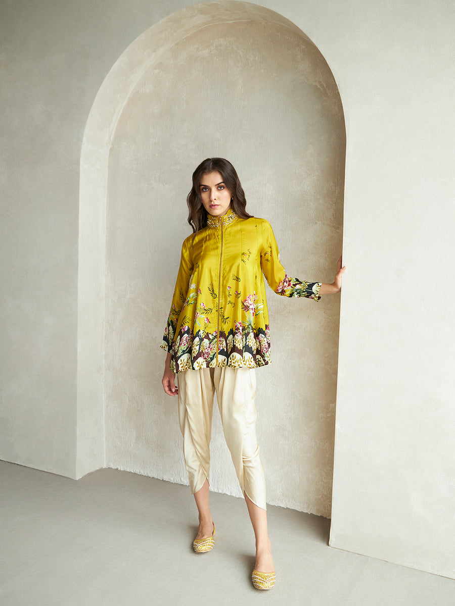OPADA MUSTARD QUIX ZIP-UP SHIRT