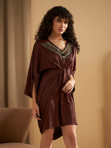BROWN RENATA DRESS