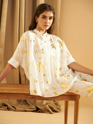 WHITE GLEE CELINA SHIRT