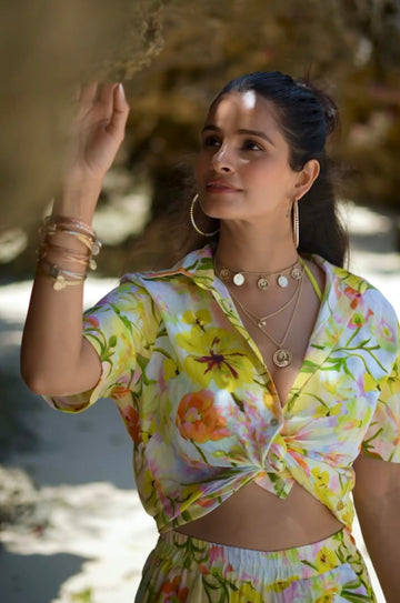 YELLOW FAYE REJOICE CO-ORD SET