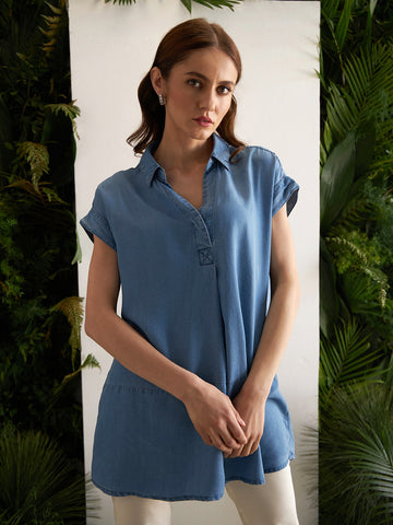 DENIM BLUE MINED SHIRT