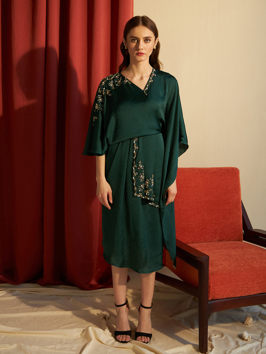 Emerald green deals dress online