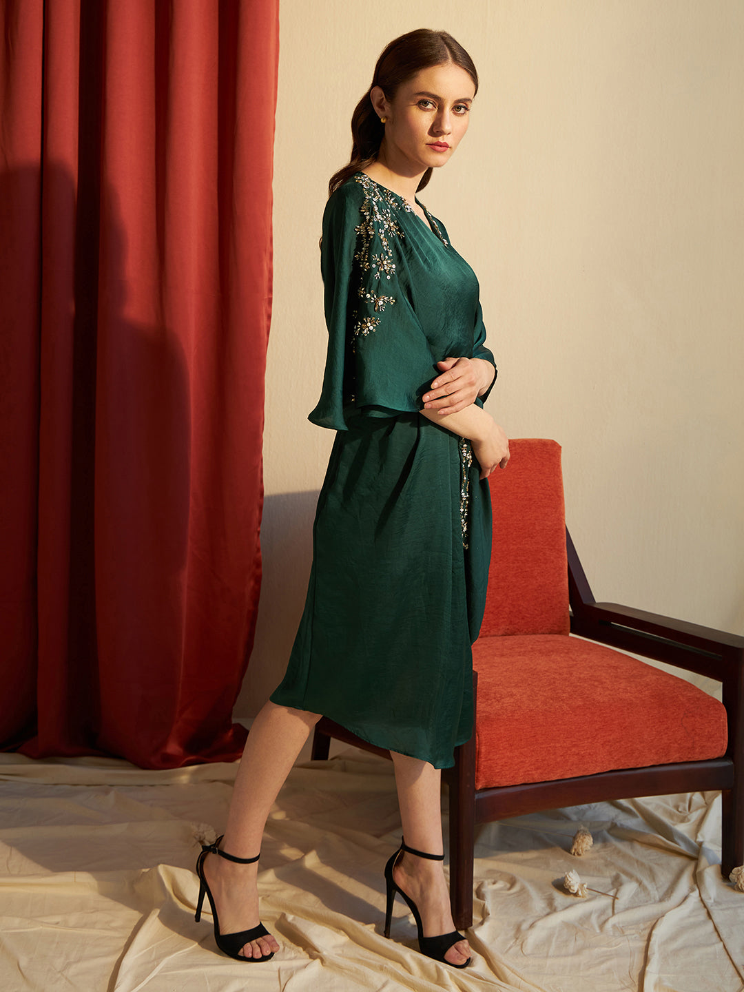 Danica Emerald Green Dress Exclusive - The Designer Club