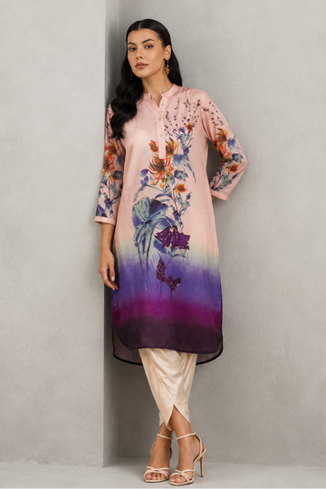 PINK MARINA GATHER TUNIC