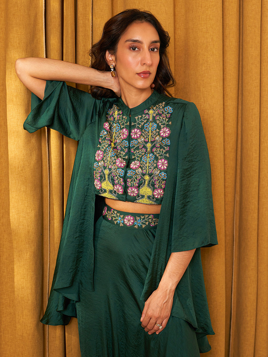 EMERALD GREEN AARIV SHIRT