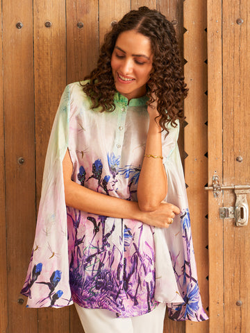 MIDNIGHT BLUE SUNRISE SARA SHIRT