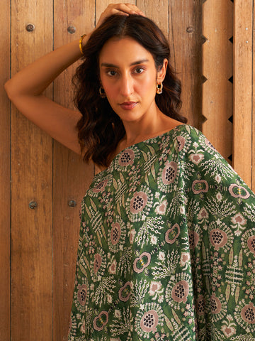 GREEN MARRAKESH SUFIYA TASSEL DRESS