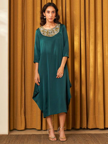 EMERALD GREEN STYLI DRESS