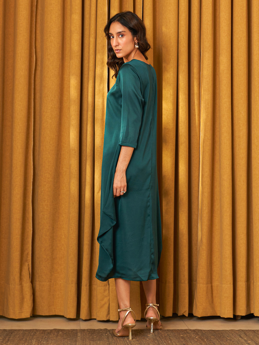 Buy Emerald Green Styli Dress Online - Chique Buy Emerald Green Styli Dress Online - Chique