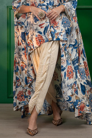 LIGHT GOLD BEADED TULIP PANTS