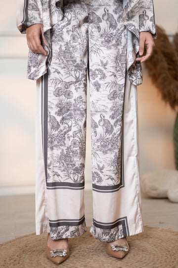 BEIGE ASIAN COUNTRYSIDE ZIYA PANTS