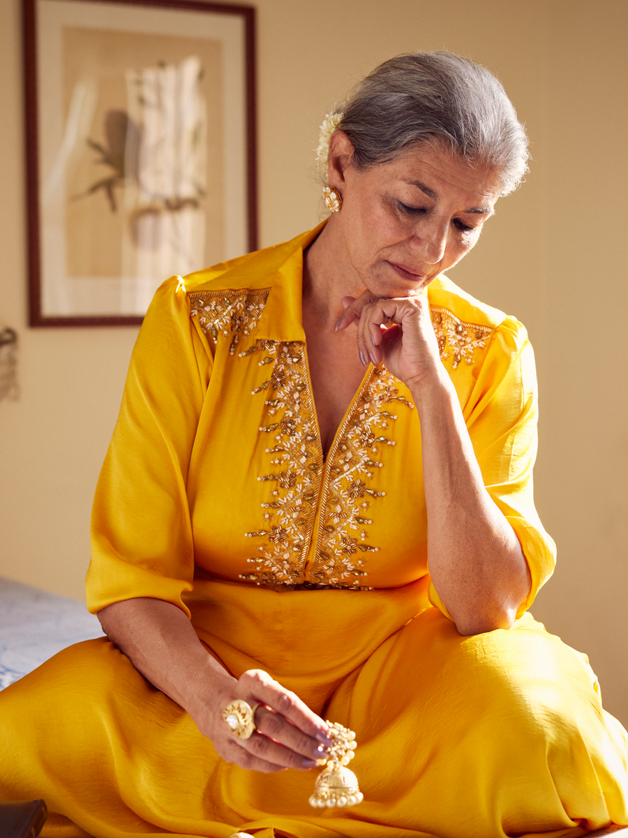 MUSTARD TIGNI DRESS