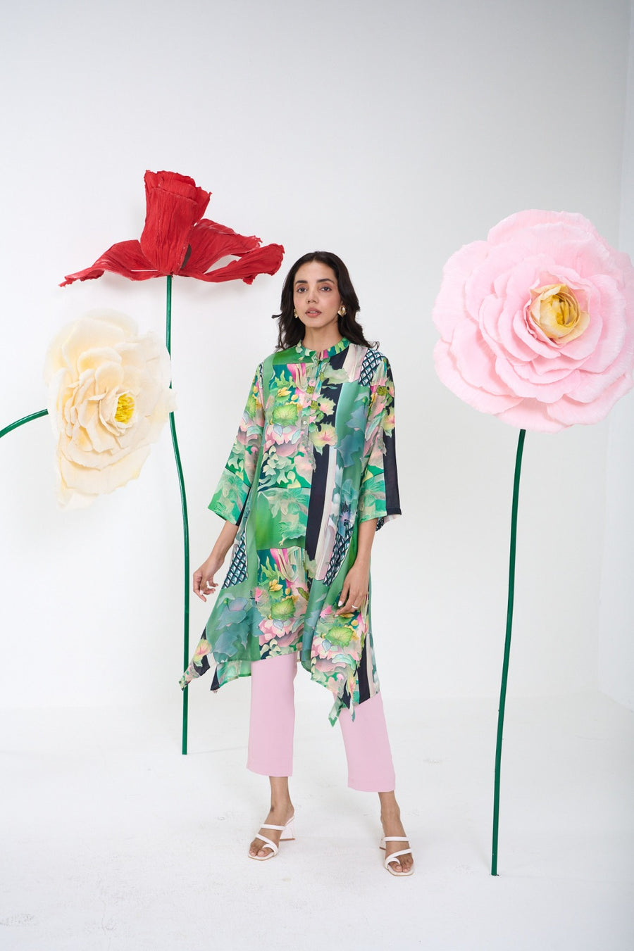 GREEN GLORIA KAFTAN