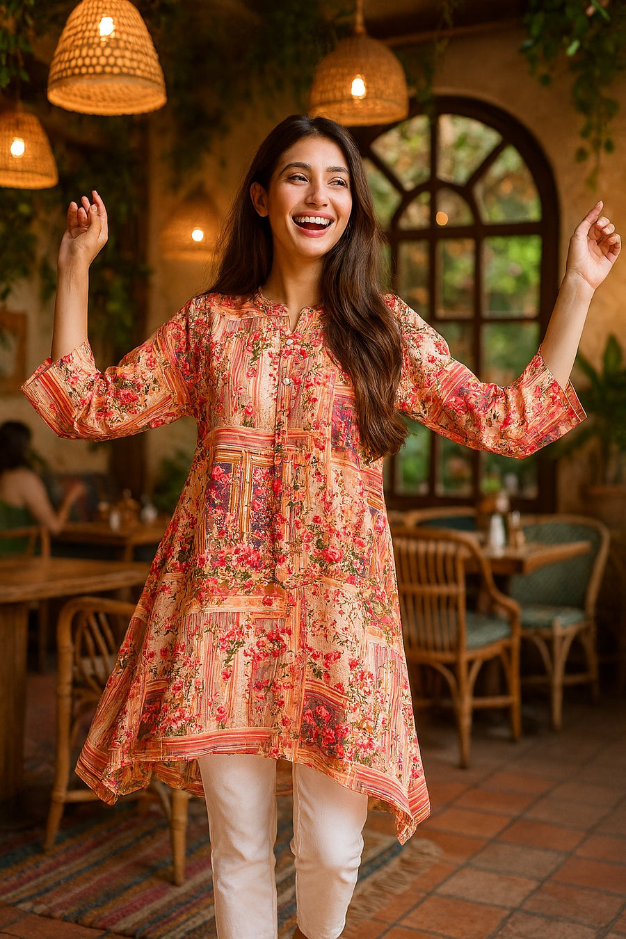 PINK FRAME TUNIC
