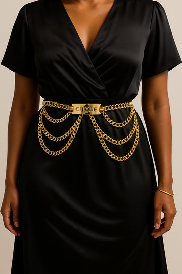GOLD CHIQUE CHAIN BELT