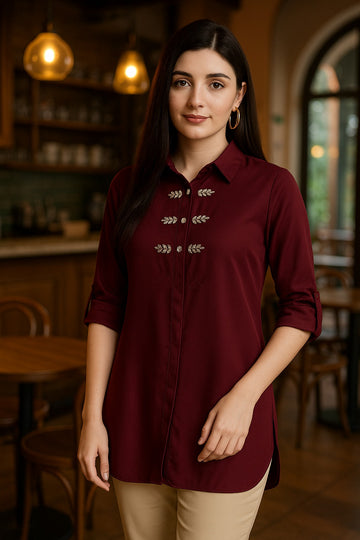 WINE CRYSTALLINE SHIRT