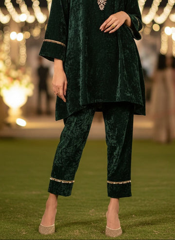 VELVET EMERALD GREEN RADICAL PANTS