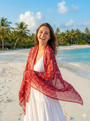RED PANAG WOMEN SCARF