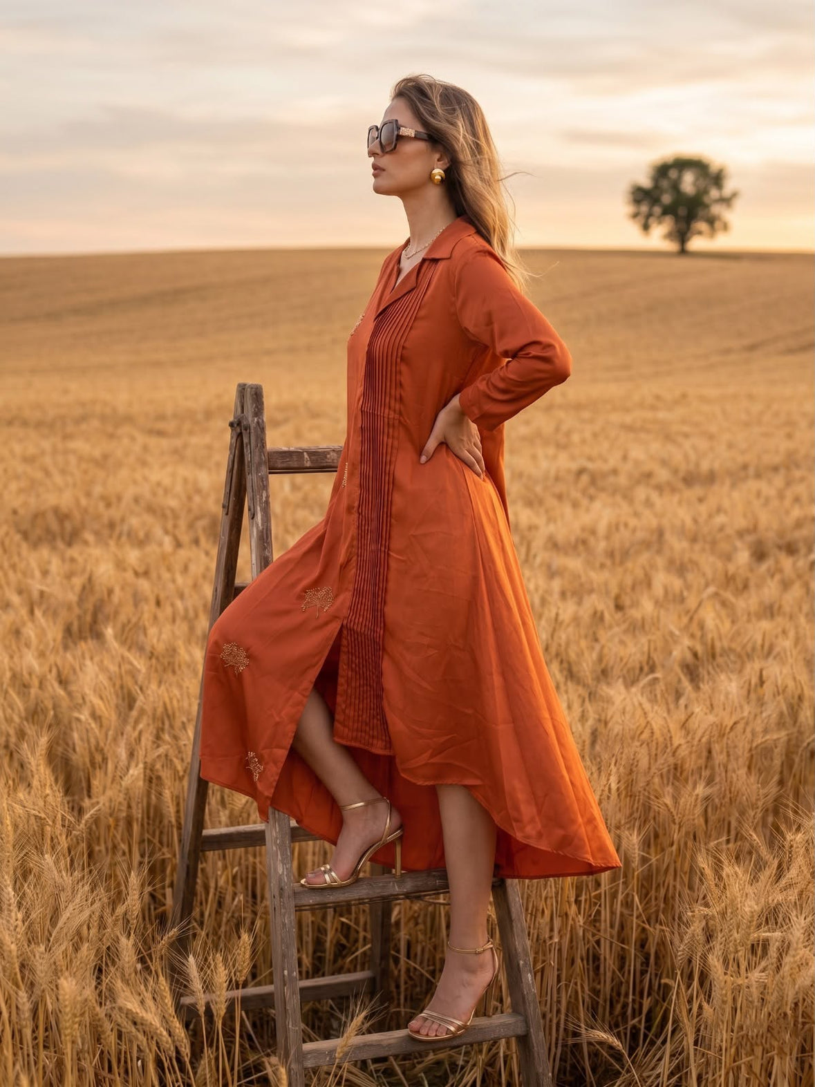 rust pleated dress Azazie Floor-Length Maxi Dresses A-Line Wedding Guest Dresses Sweetheart Rust