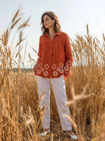 RUST SPIREA SHIRT