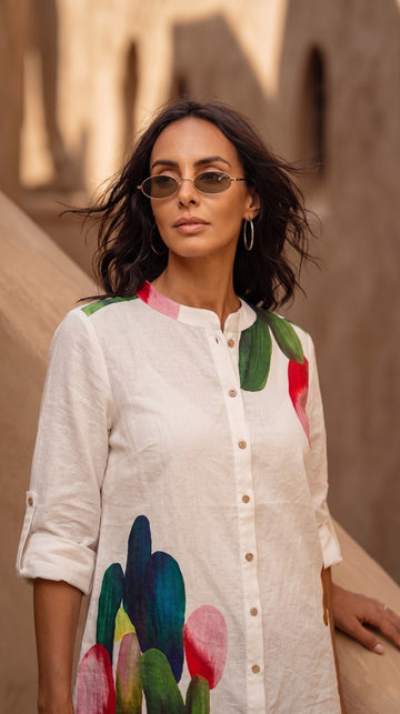 BRIO WHITE BUTTON DOWN SHIRT
