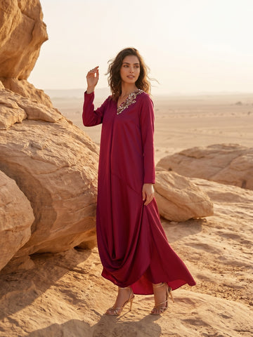 WINE MIA LONG DRESS