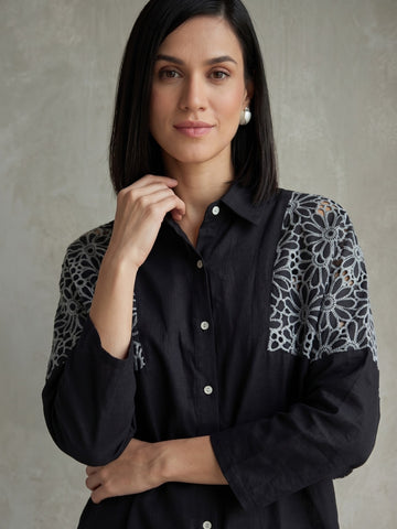 BLACK VERTEX SHIRT