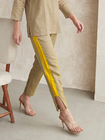 OLIVE BLOCKIT PANTS