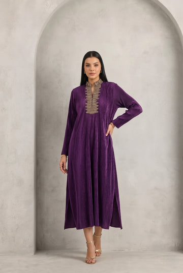 PLUM PERMA DRESS