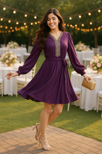 PURPLE RUBINA DRESS