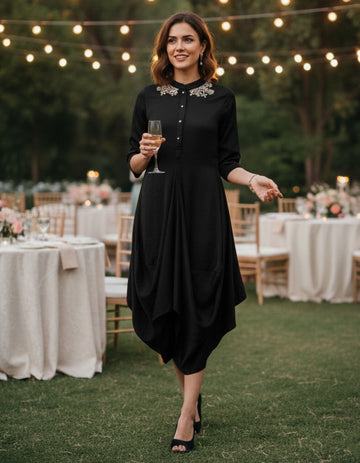 BLACK EMILY LONG DRESS