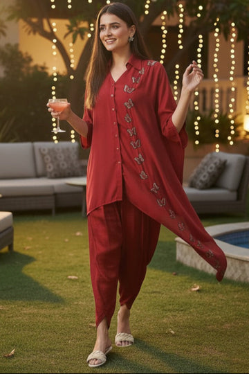 CHERRY RED ACE TUNIC