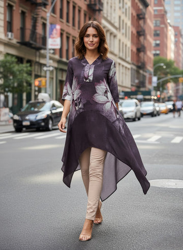 PURPLE BOTANY VIP TUNIC