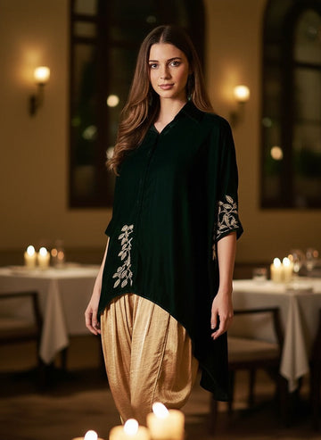 VELVET EMERALD ACE TUNIC
