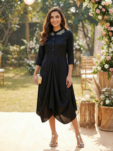 BLACK EMILY LONG DRESS