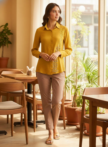 MUSTARD SPADE SHIRT