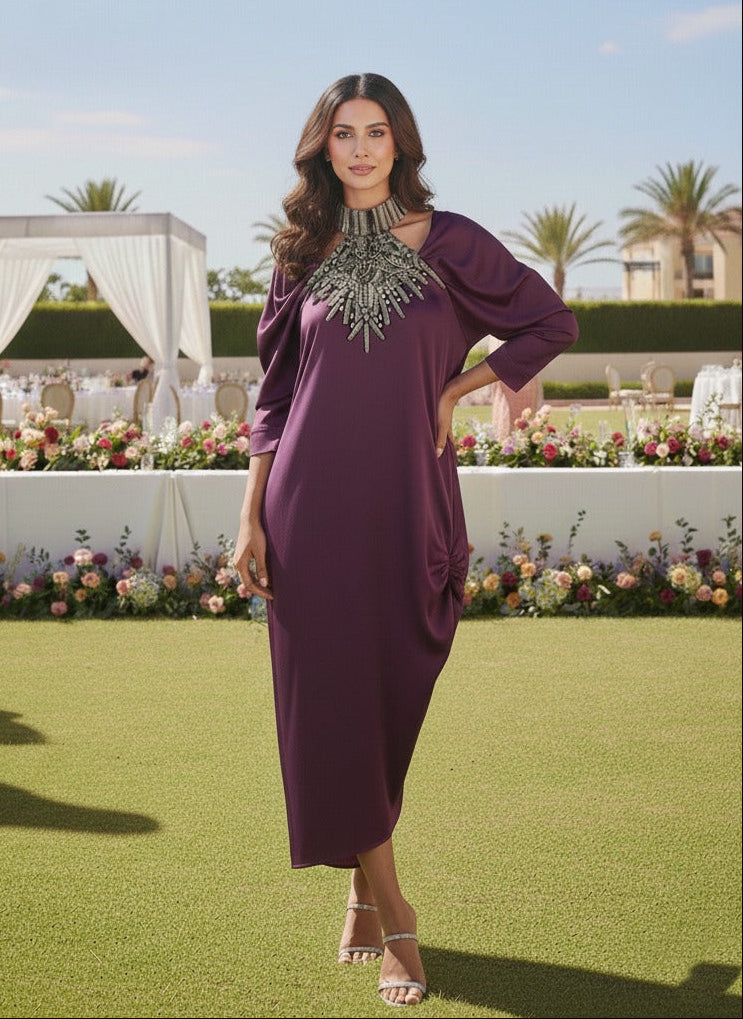 PURPLE LOUDLESS DRESS