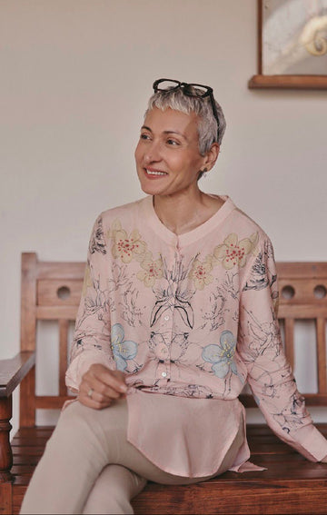 PINK DANISH CONCEALED BUTTON TUNIC