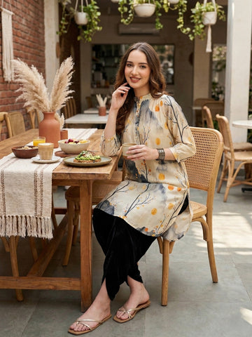 BEIGE MOON LIGHT TUNIC