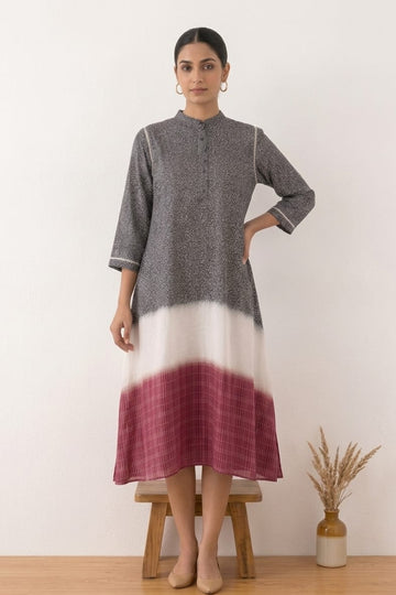 LACEY GEO BRICK RED KAFTAN